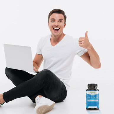 Pure By Nature One-Daily Multivitamin For Men, Immune Support Supplement With Non-Gmo Ingredient, Vitamin & Minerals For Energy, 60 Veggie Capsules