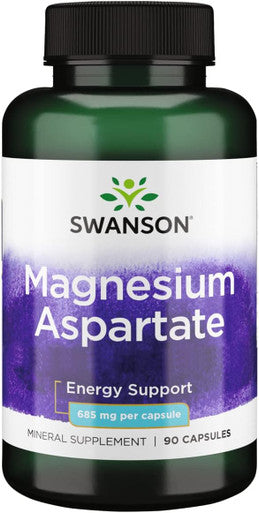Swanson Magnesium Aspartate 685 Milligrams (133 Milligrams Elemental) 90 Capsules