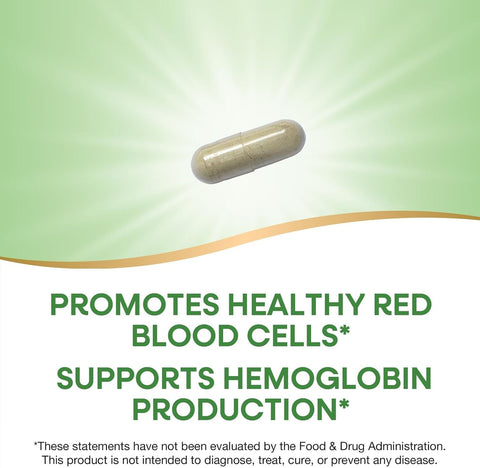 NatureS Way Iron Promotes Healthy Red Blood Cells 18 Mg From Iron Gluconate Per Serving Gluten 100 Capsules (Packaging May Vary)