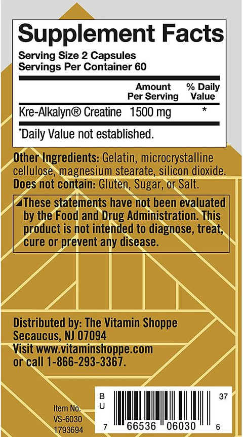 True Athlete Kre Alkalyn 1500Mg - Helps Build Muscle Gain Strength & Increase Performance Buffered Creatine For Optimal Absorption - Nsf For Sport (120 Capsules)
