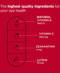 Viteyes AREDS 2 Zinc Macular Health Formula Capsules Natural Vitamin E No Zinc No Copper Eye Vitamin Smaller Capsules Vision Protection 180 Capsules