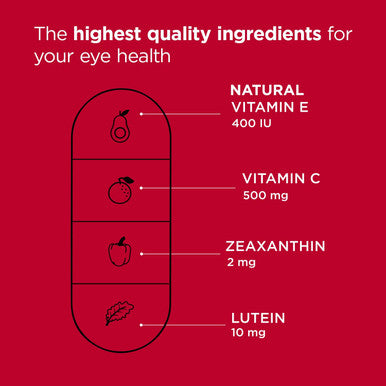 Viteyes AREDS 2 Zinc Macular Health Formula Capsules Natural Vitamin E No Zinc No Copper Eye Vitamin Smaller Capsules Vision Protection 180 Capsules