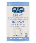 Hellmann'S Light Ranch Salad Dressing Portion Control Sachets Gluten No Artificial Flavors added MSG or High Fructose Corn Syrup 1.5 oz Pack of 102