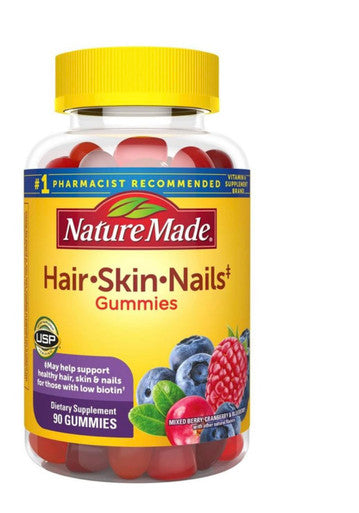 Nature Made Multivitamin For Her Womens Multivitamin For Daily Nutritional Support Multivitamin For Women 220 Gummies & 1 Bottle Of Hair Skin Nails 2500Mcg 90Ct Gummies