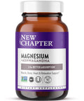 New Chapter Magnesium + Ashwagandha Supplement 325 mg with Magnesium Glycinate 2.5x Absorption Muscle Recovery Heart & Bone Health Calm & Relaxation Gluten Free Non-GMO - 90 ct