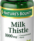 Nature's Bounty Milk Thistle Herbal Health Supplement Supports Liver Health 1000 Mg Rapid Release Softgels 50 Ct