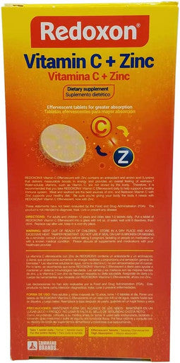 Redoxon Vitamin C with Zinc. Effervescent Dietary Supplement. Helps Your Immune System. Good Against Colds and Flu. Orange Flavored. 20 Tablets (Pack of 2)