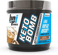 BPI Sports Keto Bomb - Supports Energy, Hydration, and Fat Loss - MCT and Electrolytes - Sugar-Free with Calcium - Caramel Macchiato, 18 Servings