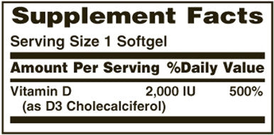 Nature's Bounty Nature'S Bounty D 2000 Iu Softgels 150 Count