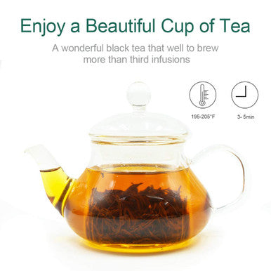 Fullchea - Chinese Tea Golden Monkey - Fujian Black Tea Loose Leaf - Golden Tea Chinese - Pleasant Taste with Malt and Chocolate - Perfect Morning Tea - 4oz / 113g