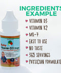 Raise Them Well- Vitamin D and K Drops for Bone and Teeth Health, 365 Servings, 0.36 fl/oz