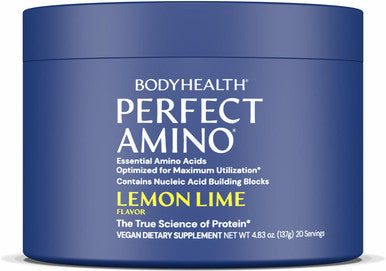 BodyHealth PerfectAmino Powder - BCAA and EAA Powder for Pre and Post Workout - Amino Acid Energy Drink for Men and Women to Support Lean Muscle and Recovery