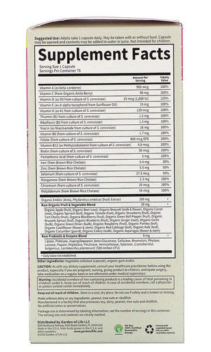 Garden of Life Vitamin Code Raw One For Women 75 Caps