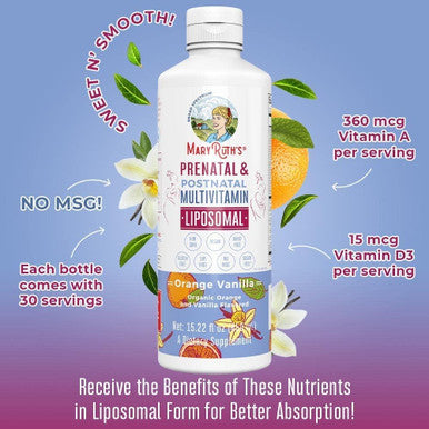 Maryruth Organics Prenatal & Postnatal Multivitamin for Women | Sugar | Formulated for Pre-Conception Pregnancy & Nursing | Prenatal Vitamins | Vegan | Non-GMO | Gluten | 30 Servings