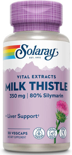 Solaray Milk Thistle Seed Extract 350 Mg d To Contain 80% Silymarin, Traditional Liver Support, Vegan & Lab Verified For Quality, 60 Day Money-Back , 30 Servings, 30 Vegcaps
