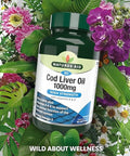 Natures Aid 1000mg High Strength Cod Liver Oil - Pack of 90 Capsules (Packaging May Vary)