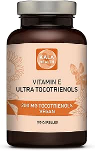 Ultra Tocotrienol 200mg Vitamin E Vegan All 4 tocotrienols Alpha Tocotrienol + Beta Tocotrienol + Gamma Tocotrienol + Delta Tocotrienol No Tocopherols (180)