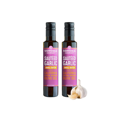 Sonoma Gourmet: Basil & Parmesan Flavored Olive Oil | 100% California Extra Virgin Olive Oil | 8.5 FL OZ (Pack of 2)