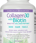 Webber Naturals Collagen30 with Biotin 2500 mg of Bioactive Collagen Peptides with 5000 mcg of Biotin Per Serving 120 Tablets For Advanced Nourishment of Skin Hair and Nails Dairy Gluten