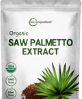 Micro Ingredients Sustainably US Grown Organic Saw Palmetto Powder 4 Ounce with Active Fatty Acid Pure Saw Palmetto Prostate & Hair Growth Supplement Healthy Urination Frequency & Hair Loss Blocker Supplement