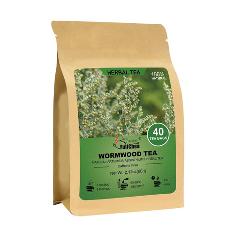 FullChea - White Mulberry Leaf Tea, 40 Teabags Ã¢â‚¬â€œ 100% Pure Dried Mulberry Tea Ã¢â‚¬â€œ Slightly Sweet & Refreshing - Non-GMO - Caffeine-Free - Support Wellness & Improve Digestion