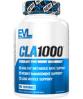 Evlution EVL CLA 1000, Conjugated Linoleic , Weight Loss Supplement, Metabolism Support, Stimulant-Free (180 Servings)