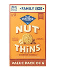 Blue Diamond Almonds Nut-Thins Hint of Sea Salt, 4.25 oz, Pack of 6