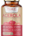 Acerola Cherry Extract Capsules - Natural & Wholefood Vitamin C - Uk Manufactured - Zero Stearates Or Flow Agents (120 Capsule Pouch)