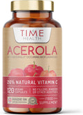 Acerola Cherry Extract Capsules - Natural & Wholefood Vitamin C - Uk Manufactured - Zero Stearates Or Flow Agents (120 Capsule Pouch)