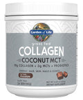 Garden of Life Grass Fed Collagen Coconut MCT Powder - Chocolate, 24 Servings, Collagen Peptides Powder for Energy Hair Skin Nails Joints, Coconut MCTs, Probiotics, Collagen Protein Powder Supplement