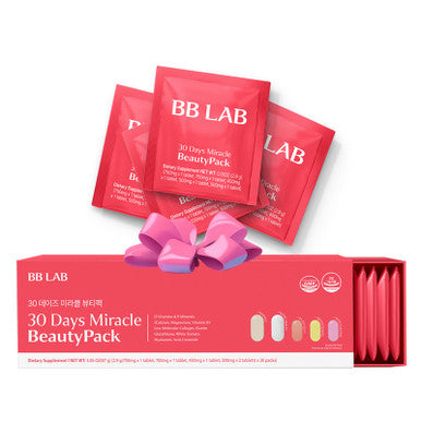 BB LAB 30 Days Miracle Beauty All-in-one Pack Low Molecular Collagen Elastin Glutathione Ceramide Hyaluronic Acid Multivitamins & Minerals Calcium Magnesium Vitamin D