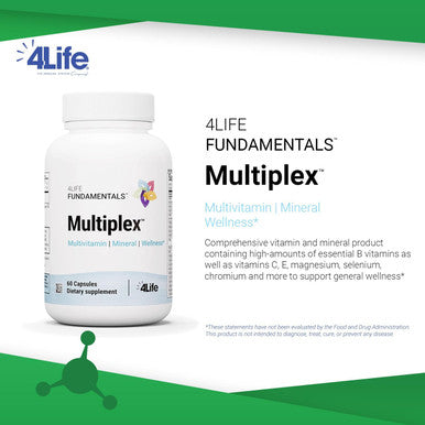 4Life Multiplex - Dietary Supplement with 21 Essential Vitamins and Minerals to Support Health and Immune System - Supplement with A B C Zinc Biotin and More to Support Health - 60 Capsules