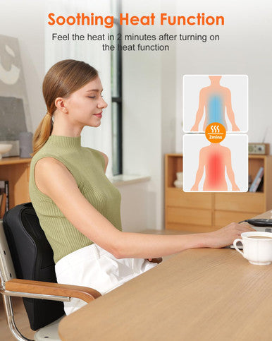 Back Massager With Heat, Shiatsu Neck & Back Massager Pillow For Pain Relief, 3D Kneading Massage Cushion For Back, Neck, Shoulder, Leg Relaxation, Ideal For Mom Dad Women Men.