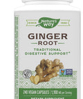 Nature'S Way Ginger Root, Traditional Digestive Support*, 1,100 Mg, 240 Vegan Capsules