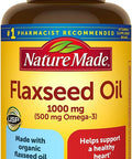 Nature Made Flaxseed Oil 1000Mg 100 Liquid Softgels (Pack Of 4)