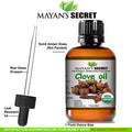 Mayan's Secret USDA Certified Organic Pure Clove Stem Essential Oil - Pure and Natural, Therapeutic Grade Large 1oz Bottle - Perfect for Aromatherapy, Relaxation, Skin Therapy & More