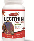 Premium Natural Soy Lecithin Capsules 1200mg [120 Softgels] Immune Support Supplement Rich in Phospholipids, Liver & Kidney Function Support, Sourced and Made In Canada by Nutridom