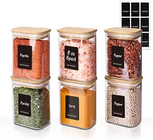 12pcs Stainless Steel Spice Jars, Magnetic Condiment Tins Magnetic Spice Jar With Clear Lid And Holes Sift&Pour - Easy To Clean