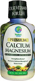 Tropical Oasis Liquid Calcium & Magnesium - Natural Formula W/ Support For Strong Bones - Liquid Vitamins W/ Calcium, - 16Oz, 32 Serv.