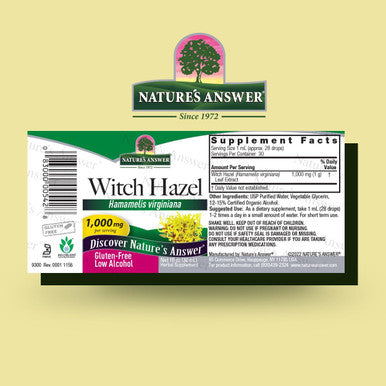 Nature'S Answer Witch Hazel Leaf Liquid Extract 1 Fluid Ounce 500mg | Hemorrhoidal Relief | Inflammation Reduction