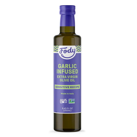 Fody Foods Shallot Infused Extra Virgin Olive Oil, 8.45 Oz, Low FODMAP Certified, Gut & IBS Friendly, Cold-Pressed, Vegan, Non-GMO, Gluten Free, Made in Italy