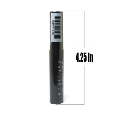 Italia Deluxe Makeup 1 Classic Liquid Eyeliner 201 Matte Black Eye Liner Vitamin E ZipBag