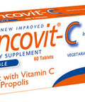Zincovit - C, Chewable Vitamin C And Zinc Lozenges With Propolis, 60Ct, Vegetarian