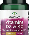 Swanson Vitamins D3 & K2-2000 Iu & 75 mcg 60 Veg Caps