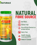 Psyllium Husk Powder, 420 g, Promotes Digestive Health, Good for Constipation (Laxative), Orange Flavoured by MINATURALS