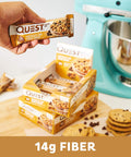 Quest Nutrition Protein Bar, Chocolate Chip Cookie Dough, 21g Protein, 4g Net Carbs, 190 Cals, Low Carb, Gluten Free, Soy Free, 2.12oz Bar, 1 Count