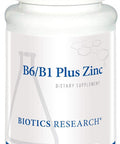 Biotics Research B6 B1 Plus Zinc Supplies Active Forms of B Vitamins. 5mg of Highly bioavailable Form of zinc. Aids in Activity of Over 300 Different zinc Dependent enzymes 90 Caps