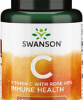 Swanson Vitamin C with Rose HIPS 1000 Milligrams 30 Capsules