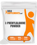 BulkSupplements L-Phenylalanine Powder - Amino Nutritional Supplements - L Phenylalanine 500mg - Amino s Supplement - Brain Supplements for Memory and Focus (100 Grams - 3.5 oz)