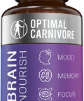 Lions Mane Mushroom Supplement Beef Brain Powerful Nootropics Brain Support Supplement Brain Supplements for Memory and Focus 180 Capsules by Optimal Carnivore